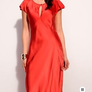 Old Navy Vibrant Red Midi Dress